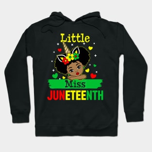 Little Miss Juneteenth Brown Skin Princess Cute Girls Kids Hoodie